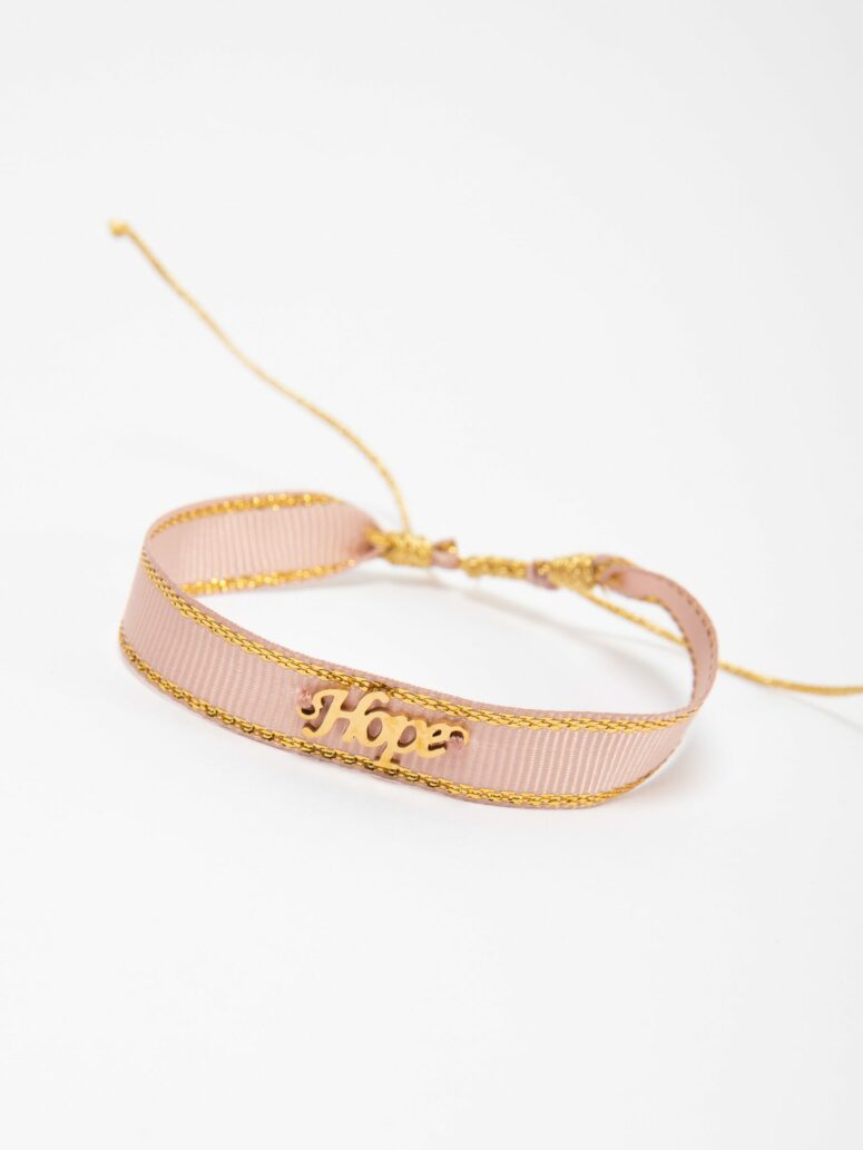 Rosa Stoffarmband Hope